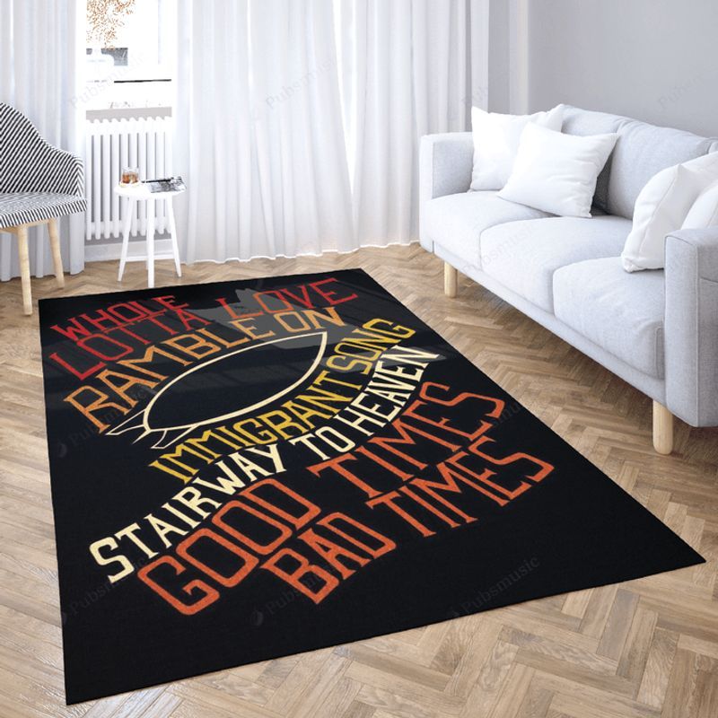 Led zeppelin Music Symbols Art Teppich