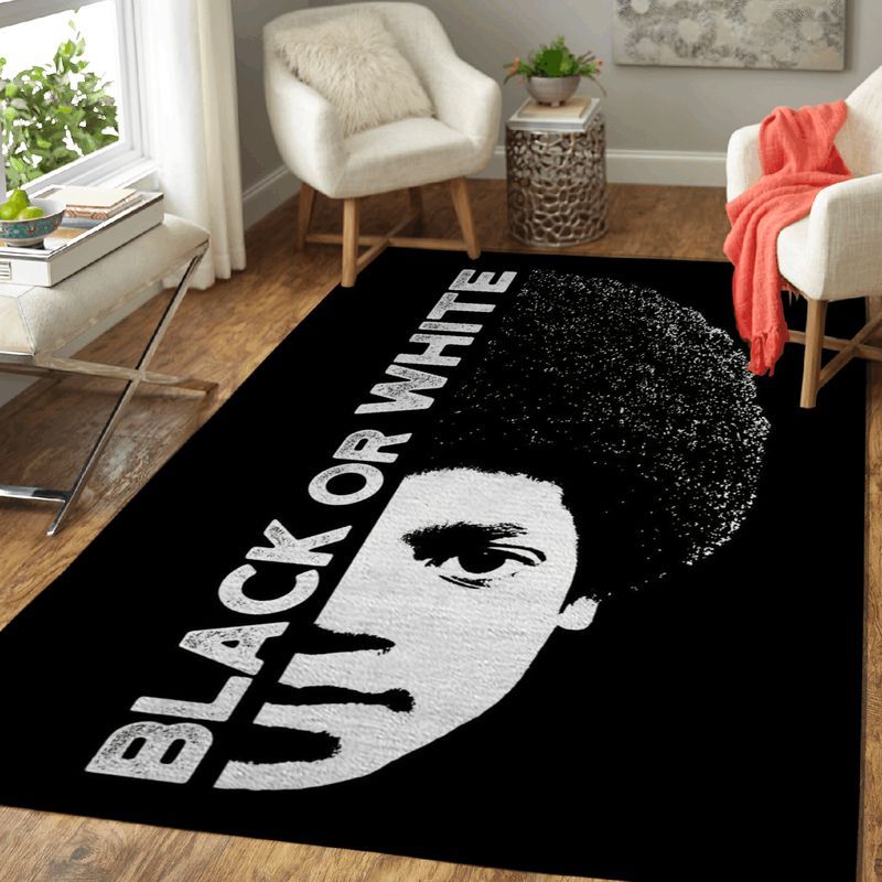 Black Or White Music Art Teppich