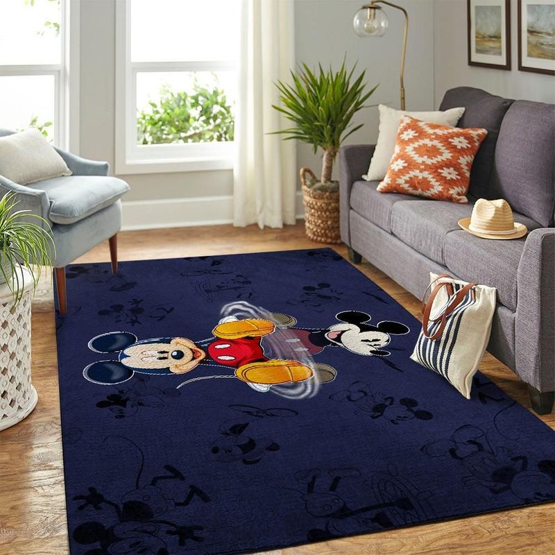 Disney Mickey Mouse With Its Reflection Cute Teppich