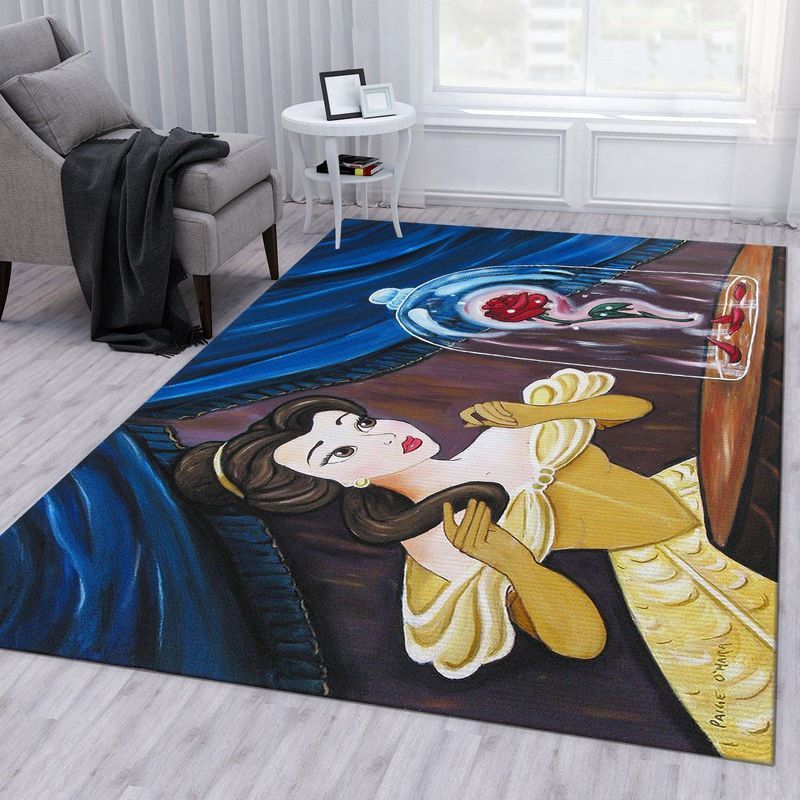 Beauty and the beast Disney Princess Belle Enchanted Rose Teppich