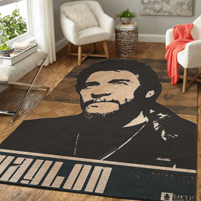 Waylon Jennings Country Music Artwork Art Teppich