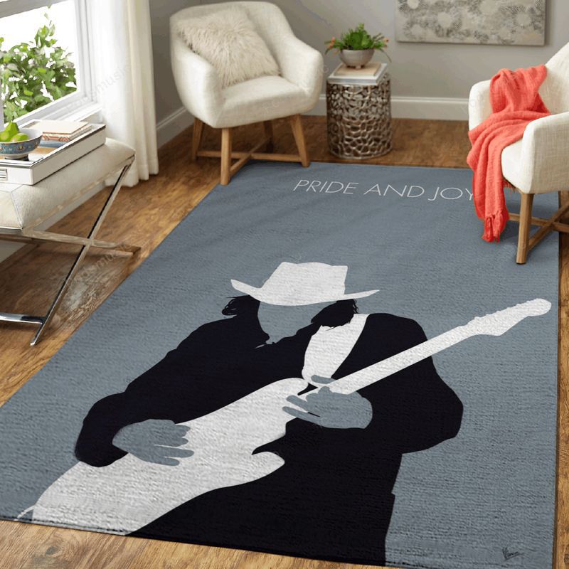 My Stevie Ray Vaughan Minimal Music Artwork Minimal Music Artworks Art Teppich