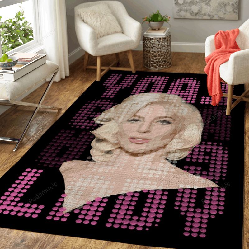 Pop Singer Lady Gaga Music Art Teppich