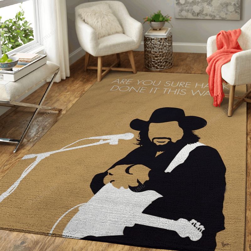 My Waylon Jennings Minimal Music Artworks Art Teppich
