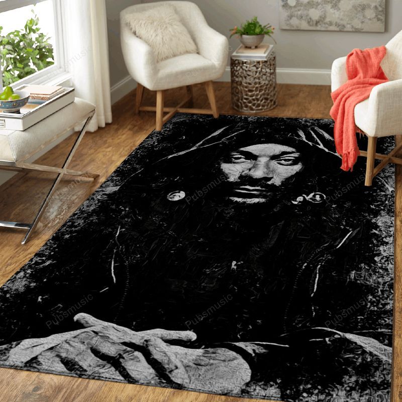 Snoop Dogg Music Monochrome Art Teppich