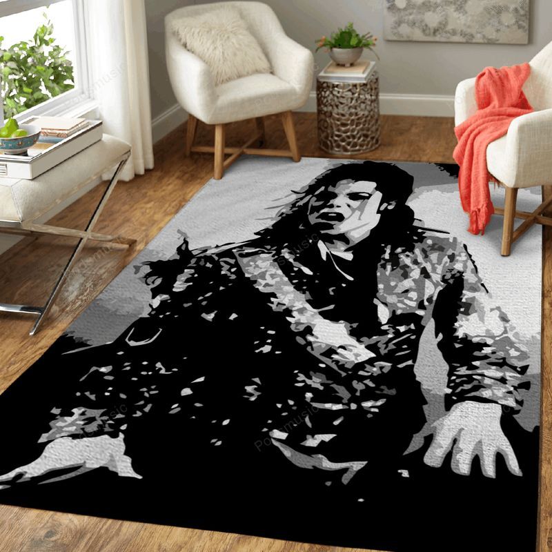 Mc Jackson Illustration Music Stage Art Teppich