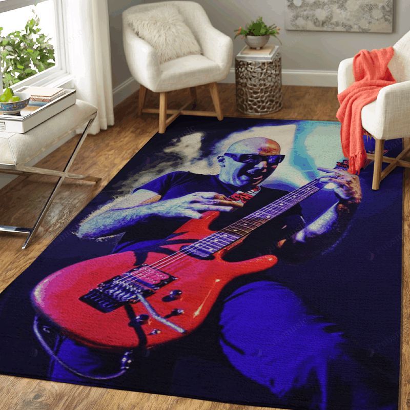 Joe Satriani With Guitars Music Artist Art Teppich