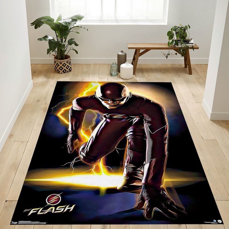 Barry Allen Flash Dc Comics Tv The Flash Portrait Teppich
