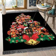 Dachshund Christmas Floor Overlay Teppich