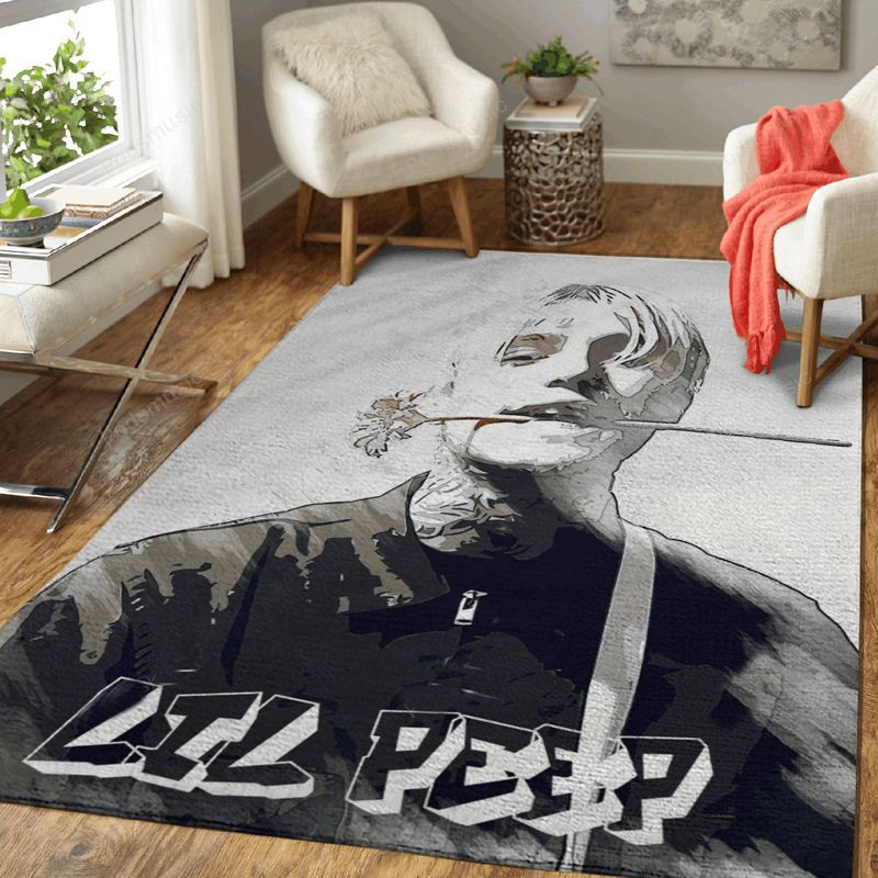 Lil Peep Music Art Rapper And Hip Hop Music Art Teppich