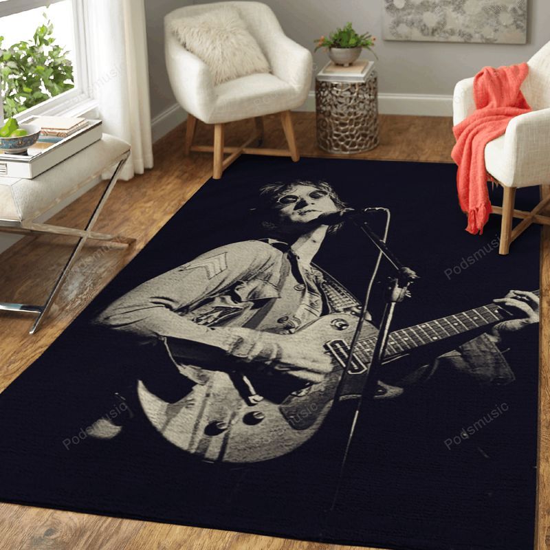 John Lennon Guitar Music Artist Art Teppich