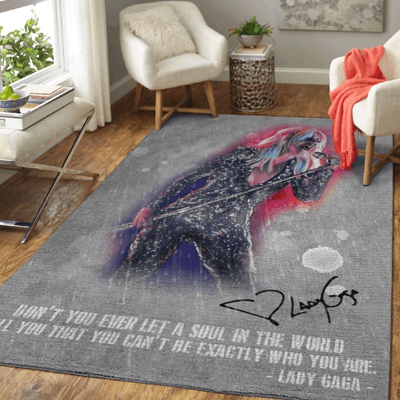 Lady Gaga Artwork Pop Music Collection Art Teppich