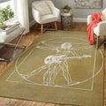 Vitruvian Man Bass Music Art Teppich