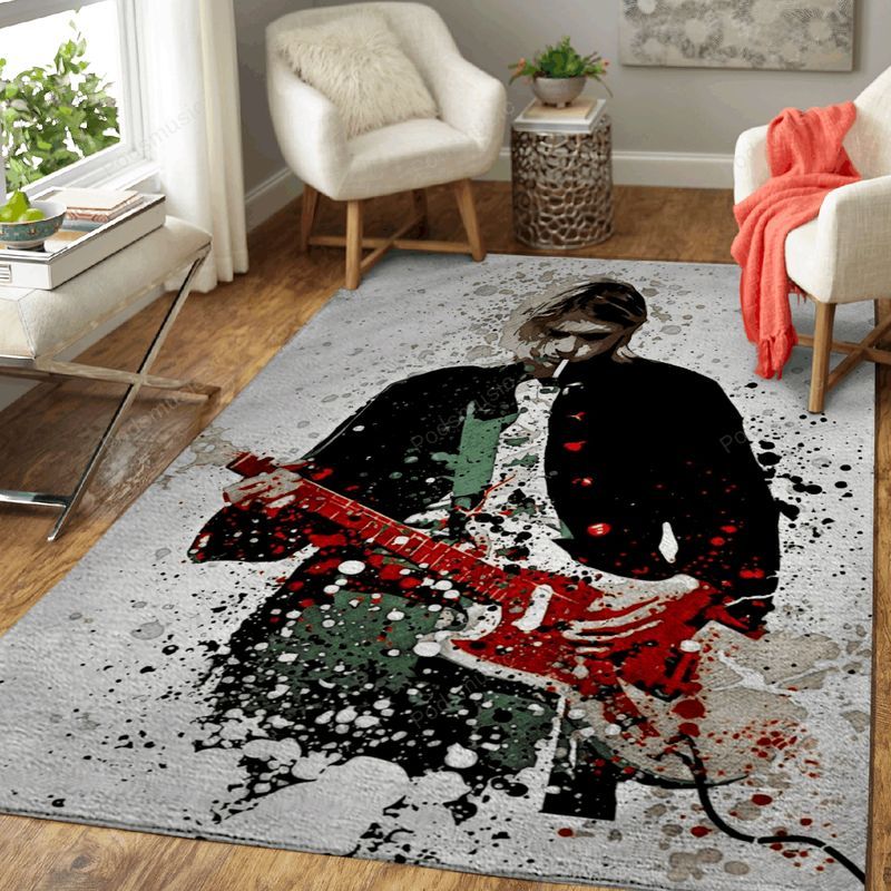 Kurt Cobain Nirvana Music Painting Art Teppich