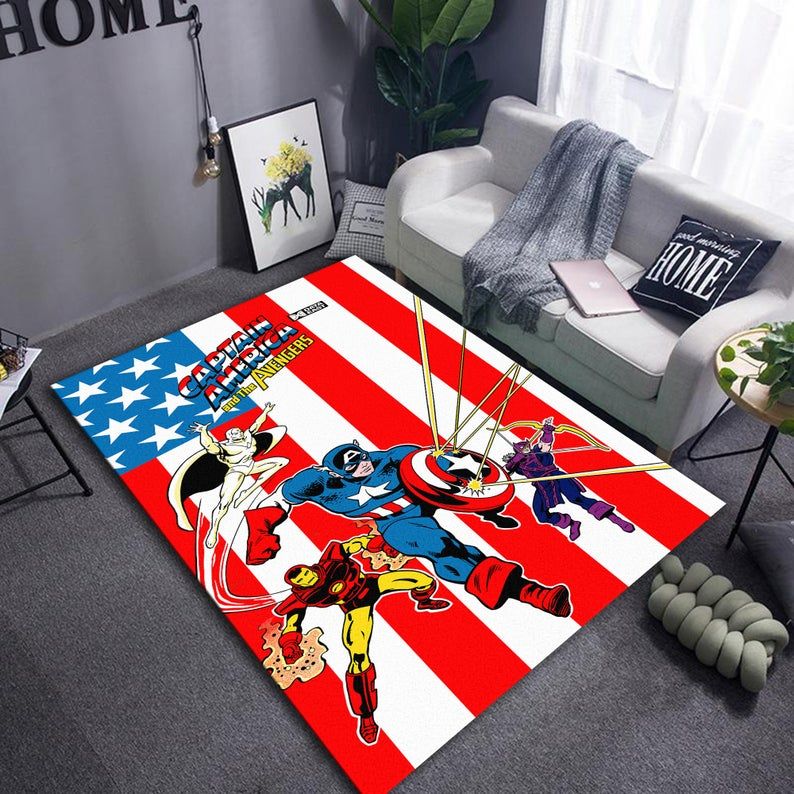 Captain America and The Avengers Retro Gaming Teppich