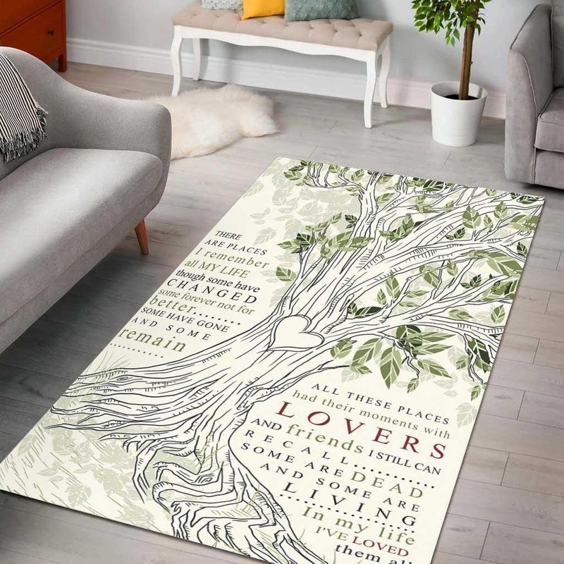 The Beatles Tree There a places I remember all my life Teppich