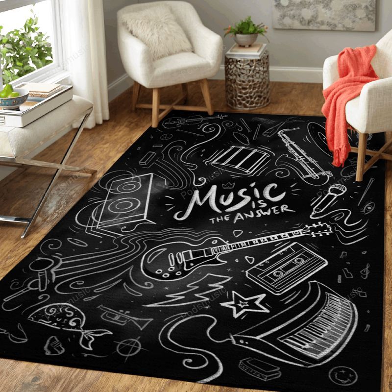 Music Back 2 School Art Teppich