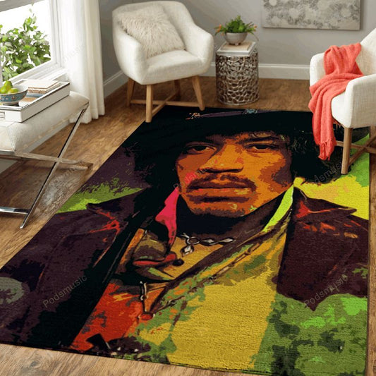 Jimi Hendrix Pop Art Music Pop Art Teppich