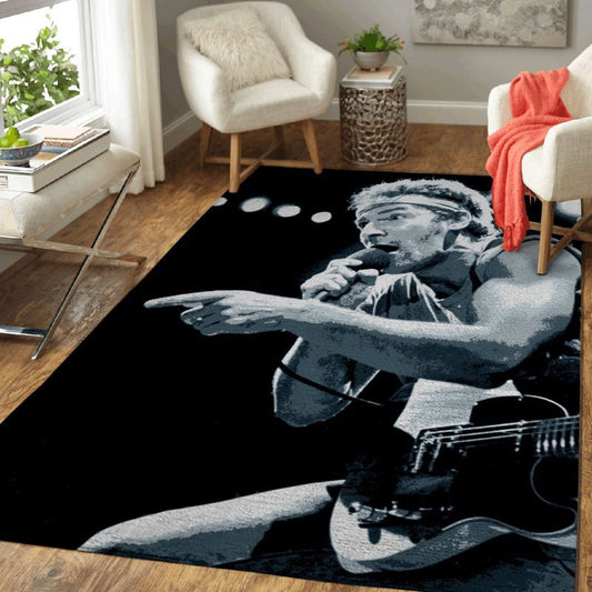 Bruce Springsteen The Boss American Singer Art Teppich