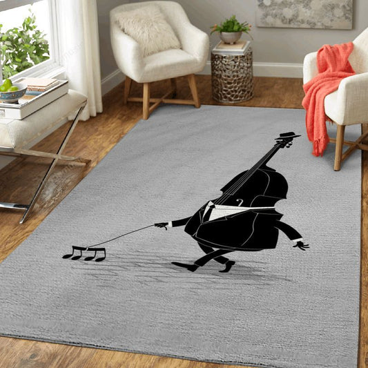 Walking Bass Music Art Teppich