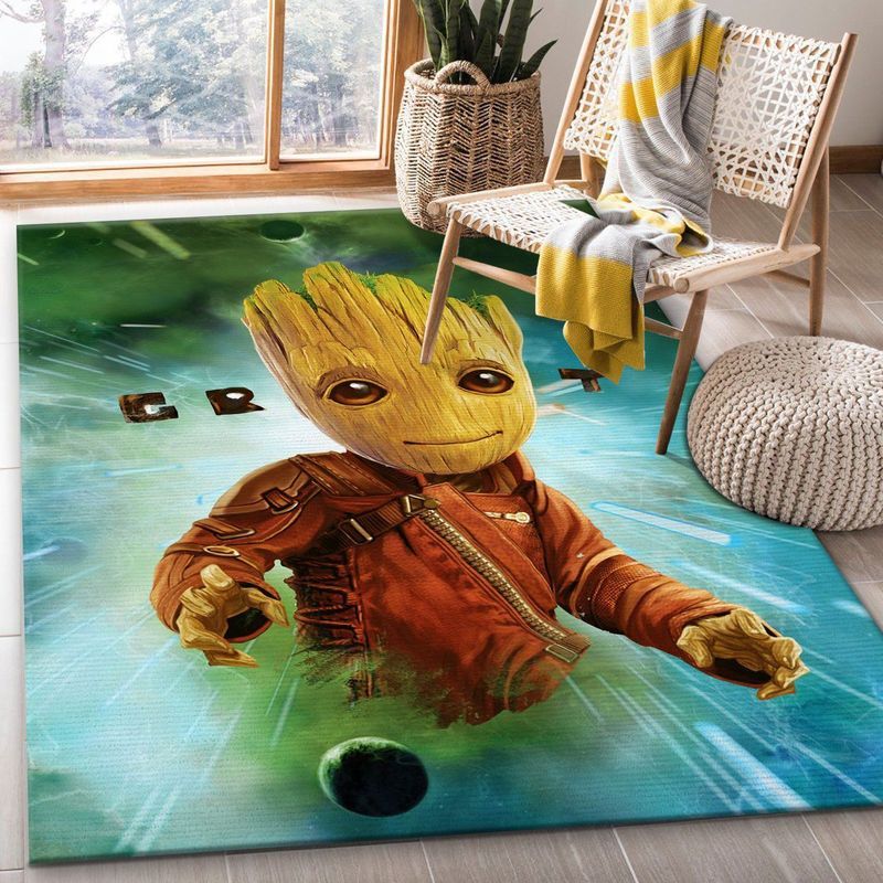 Baby Groot In Space Teppich