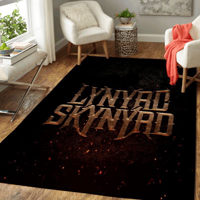 Lynyrd Skynyrd Music Symbols Art Teppich