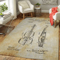 Violin Patent Music Patent Prints Art Teppich
