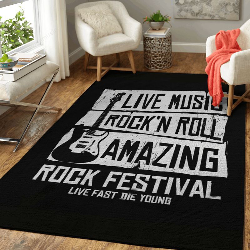 Rock Festival Artwork Music Art Teppich