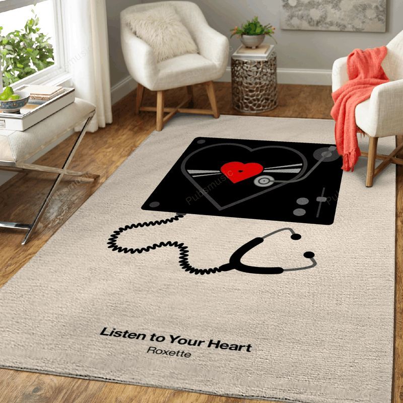 Listen To Your Heart Music Art Teppich 2