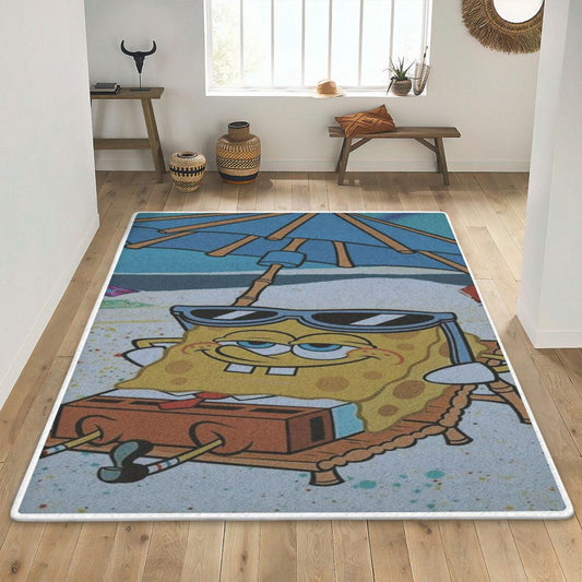 Spongebob In The Beach Teppich