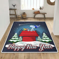 Snoopy The Peanuts Fan Gift Snoopy And Woodstock Happy New Year Teppich