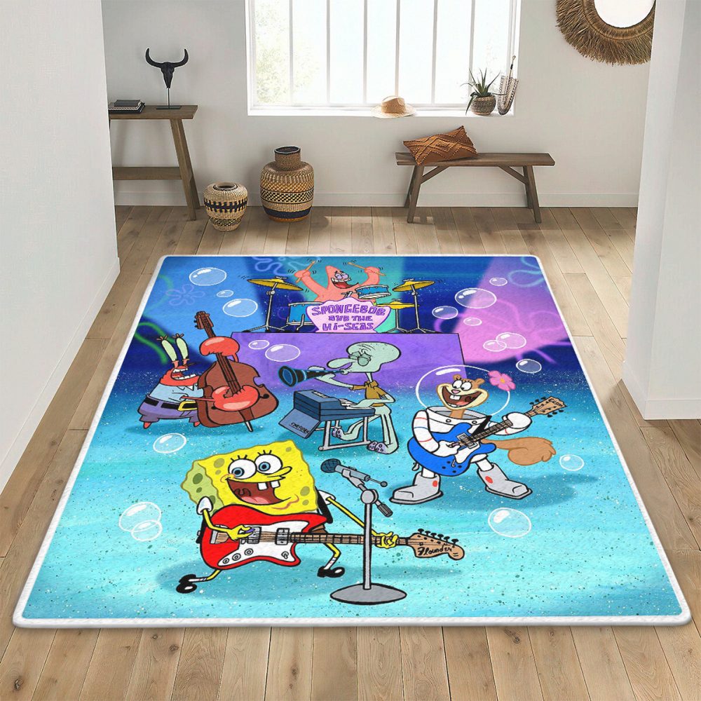 Spongebob Squarepants And Friends Music Band Fan Gift Teppich