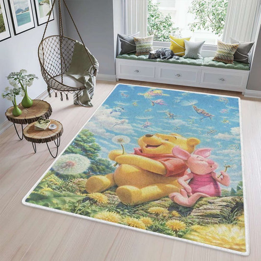 Winnie The Pooh And Piglet Dandelion Teppich