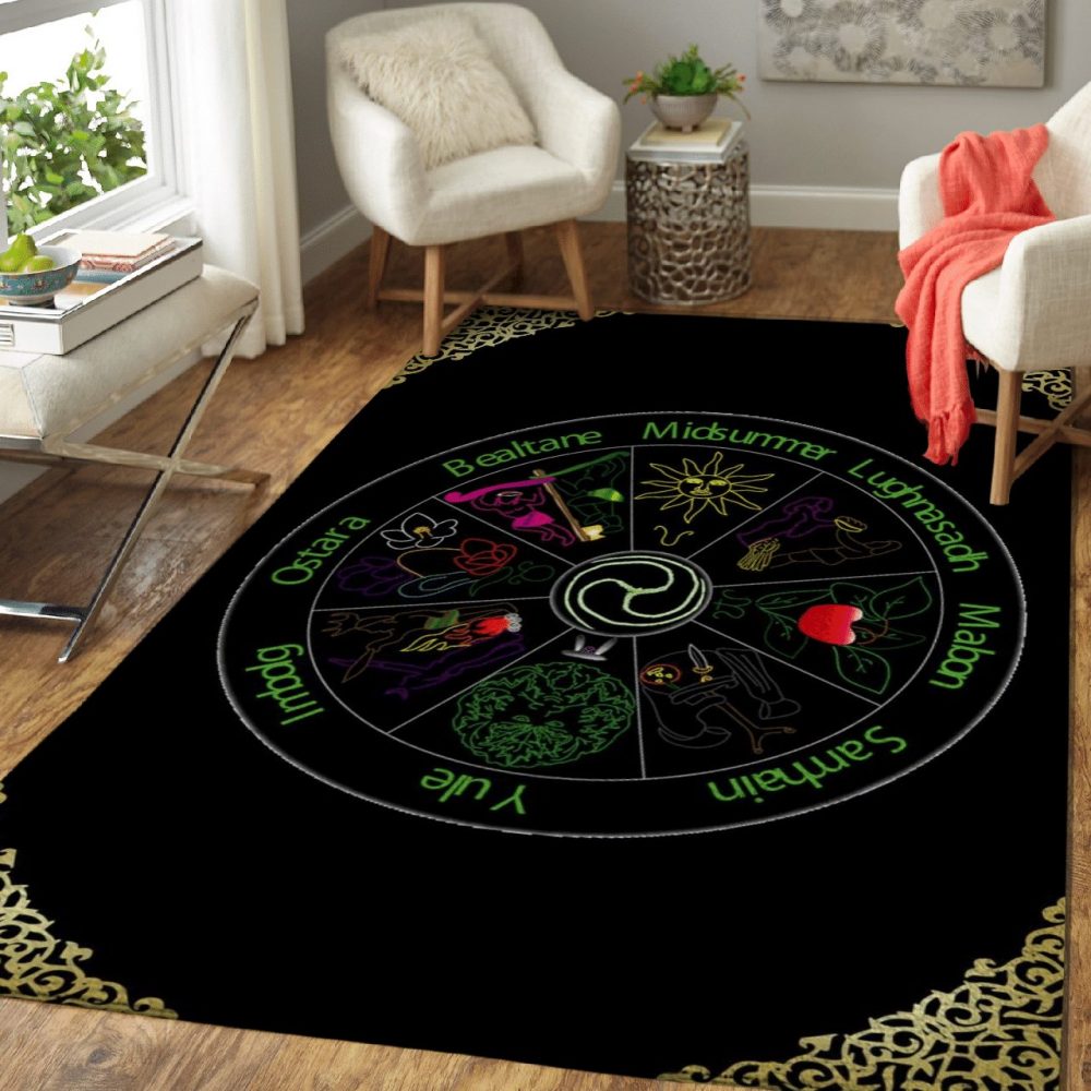 Wicca Wheel Of The Year W40 Teppich