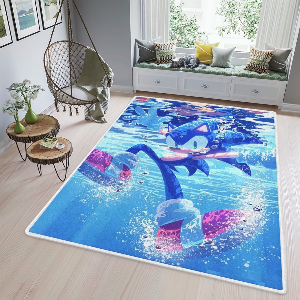 Sonic The Hedgehog Drowning Gift Fan Teppich