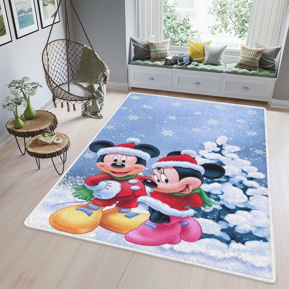 Happy Holiday Couple Love Mickey 111 Christmas Gifts Lover Teppich