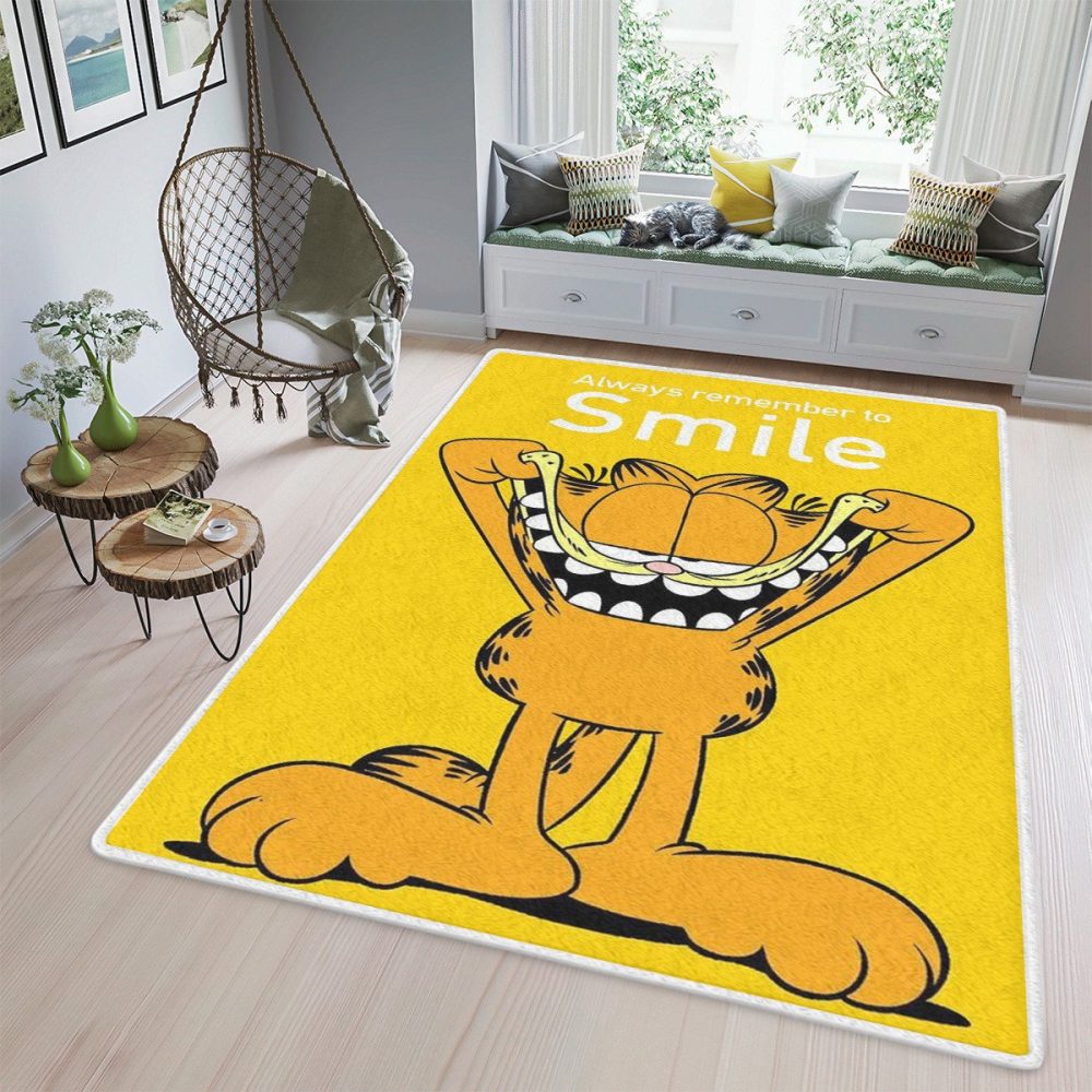 Garfield and Friends Cartoons Always Remember To Smile Fan Gift Garfield and Friends Cartoons Always Remember To Smile Teppich