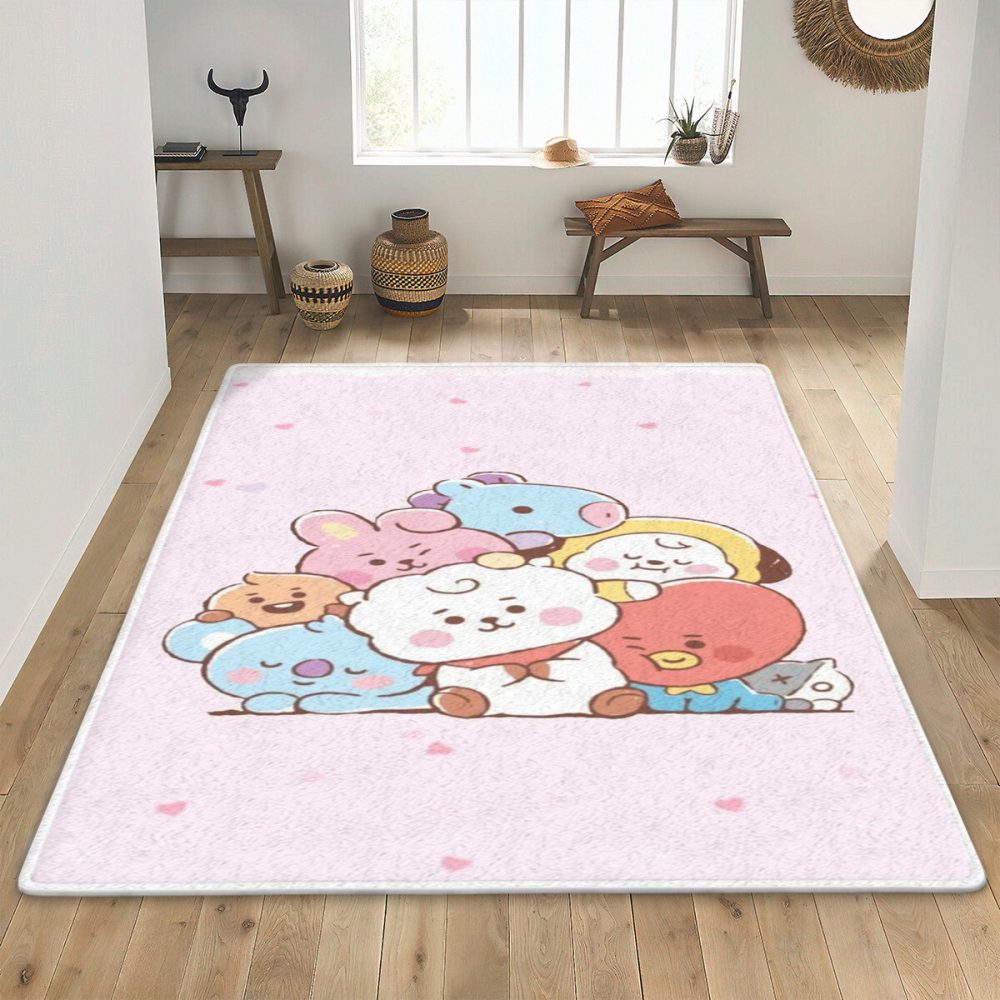 BTS BT21 Bangtan Army Fan Art Cartoon 678 ChristmasBTS Gift For Fan Teppich