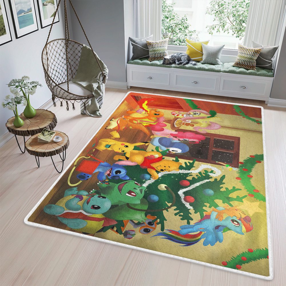 WinniethePooh Merry Christmas Gift The Pooh With Friends Teppich