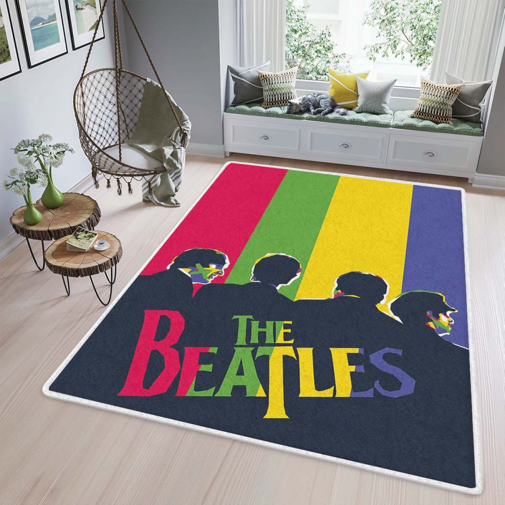 The Beatles Rock Band Colorful Teppich