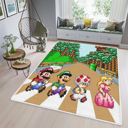 Super Mario Nintendo Abbey Road Fan Gift Super Mario Nintendo Abbey Road Teppich