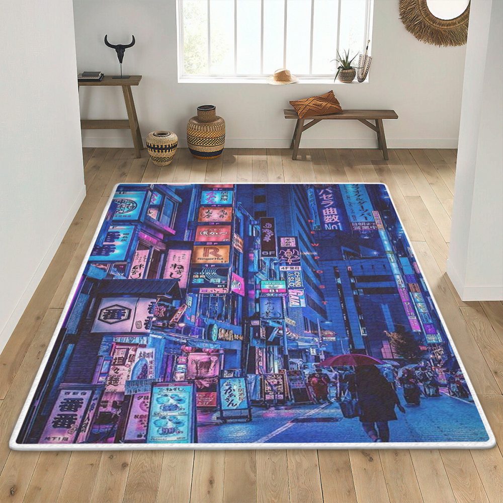 Colorful City Chill Christmas Gift For lover Teppich