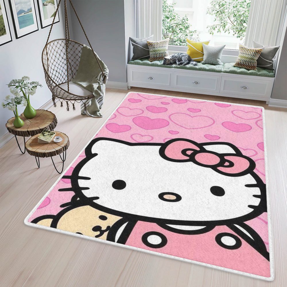 Hello Kitty Pink Heart Teppich