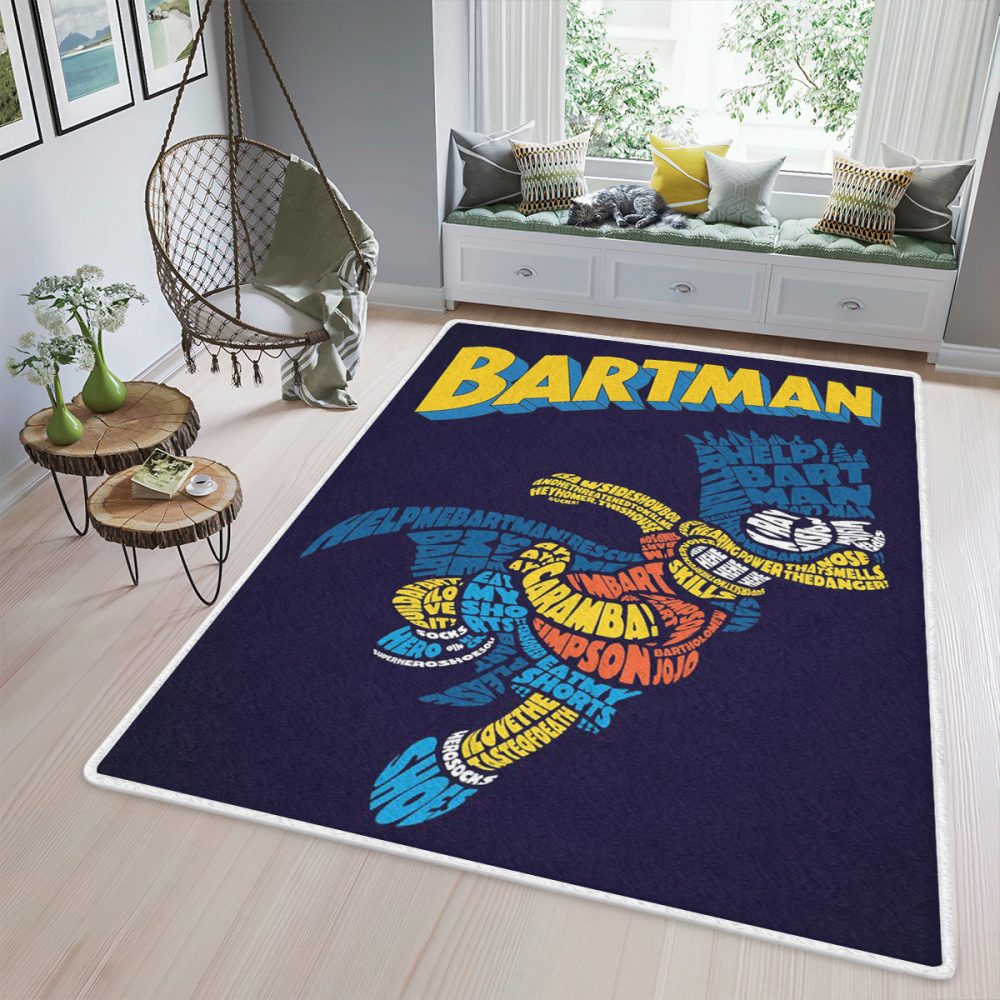 Funny Bartman The Simpsons Cartoon Gift Lover Teppich