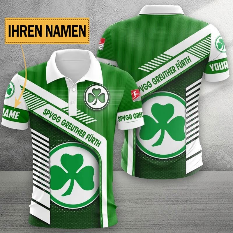 SpVgg Greuther Fürth Poloshirt mit individuellem Namen Limitierte Edition Grün