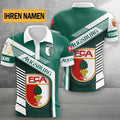 FC Augsburg Poloshirt mit individuellem Namen Limitierte Edition Grün