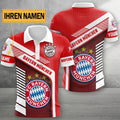 Bayern München Poloshirt mit individuellem Namen Limitierte Edition Rot