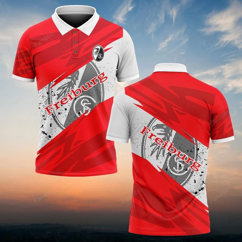 SC Freiburg Poloshirt Sportliches Design Rot