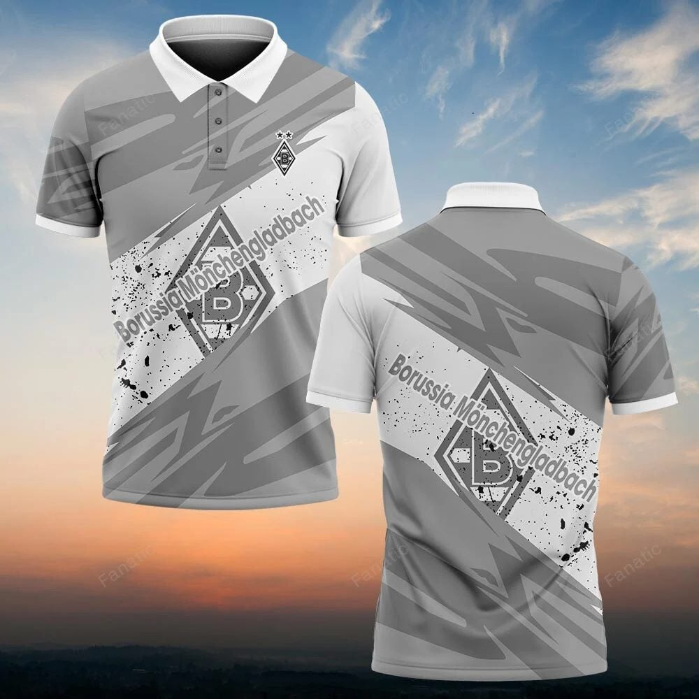 Borussia Mönchengladbach Poloshirt Sportliches Design Grau