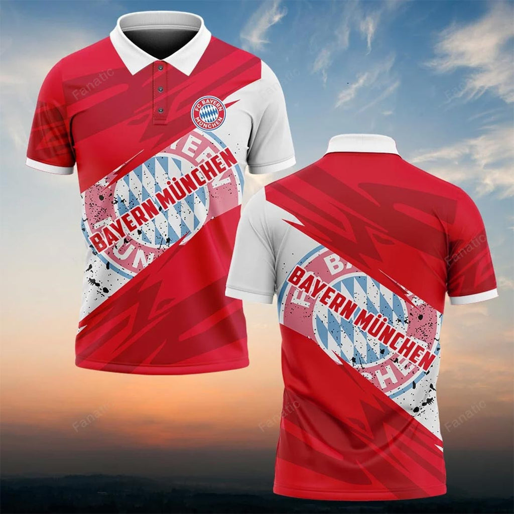 Bayern München Poloshirt Sportliches Design Rot